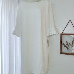 Kasper Long Sleeve Dress with Flared Cuffs